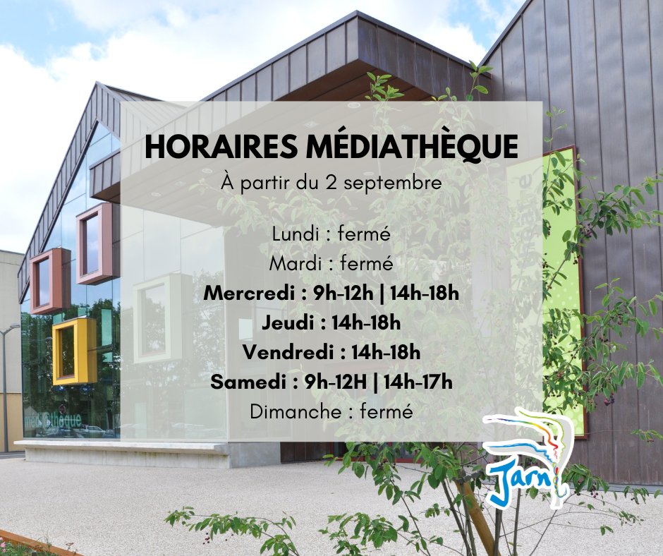 MÉDIATHÈQUE – Horaires de rentrée