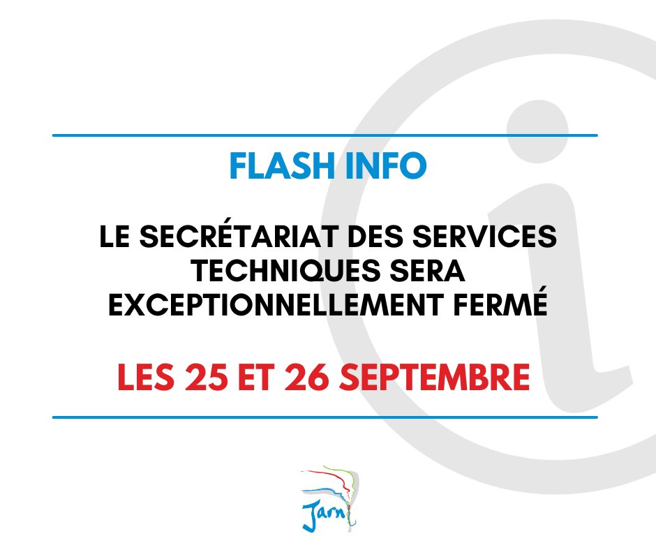 FLASH INFO – Fermeture exceptionnelle