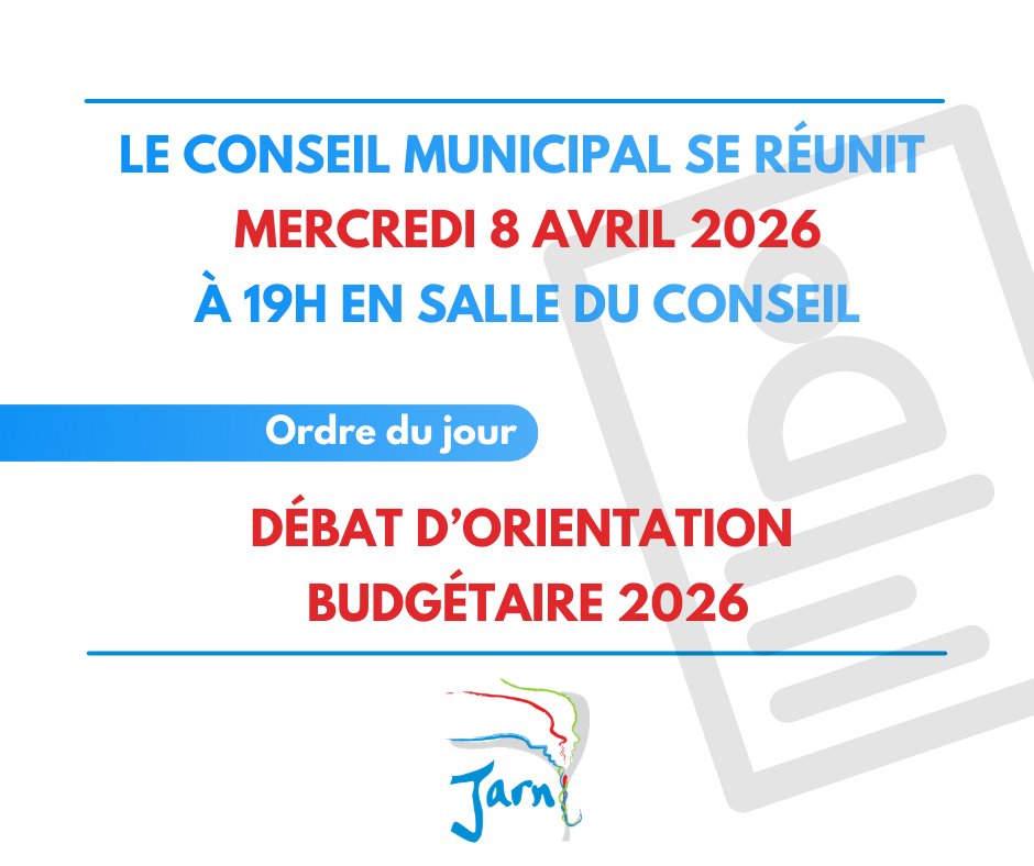 RÉUNION – Conseil municipal