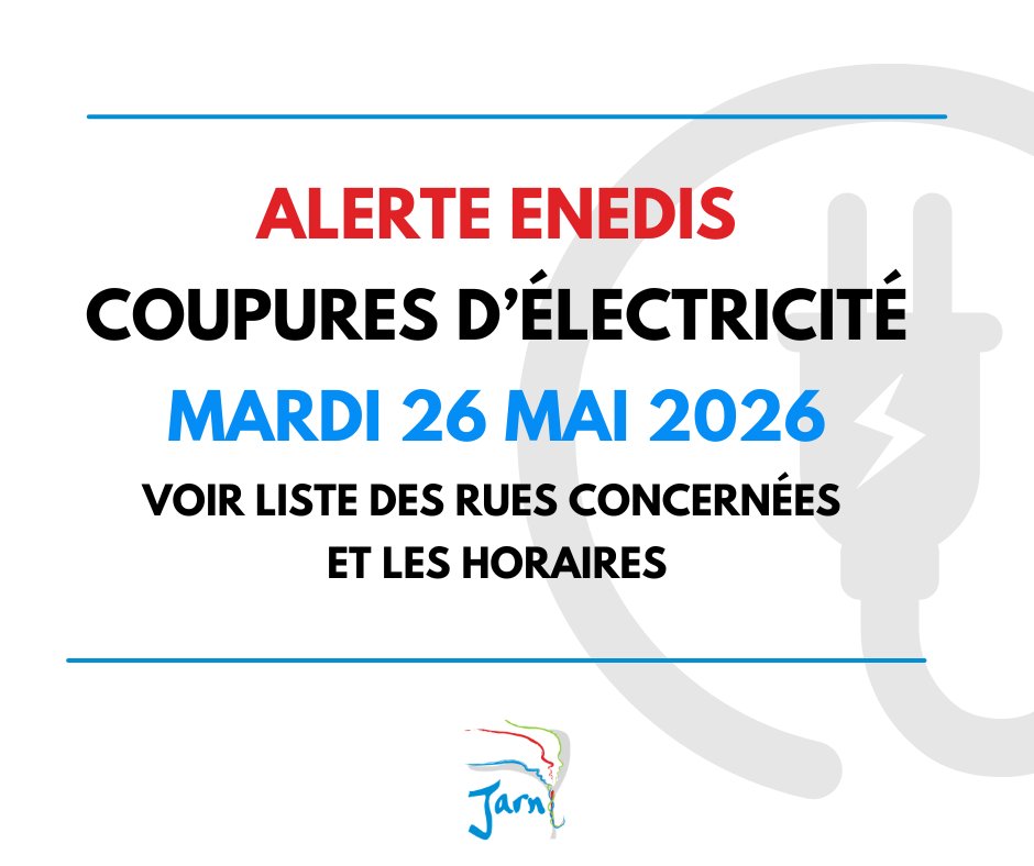 ALERTE INFO – Coupure d&rsquo;électricité ⚡️