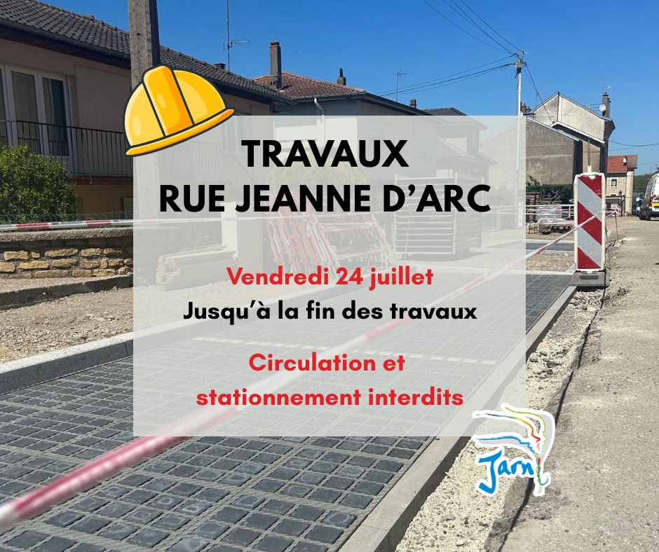 TRAVAUX – Rue Jeanne d&rsquo;Arc