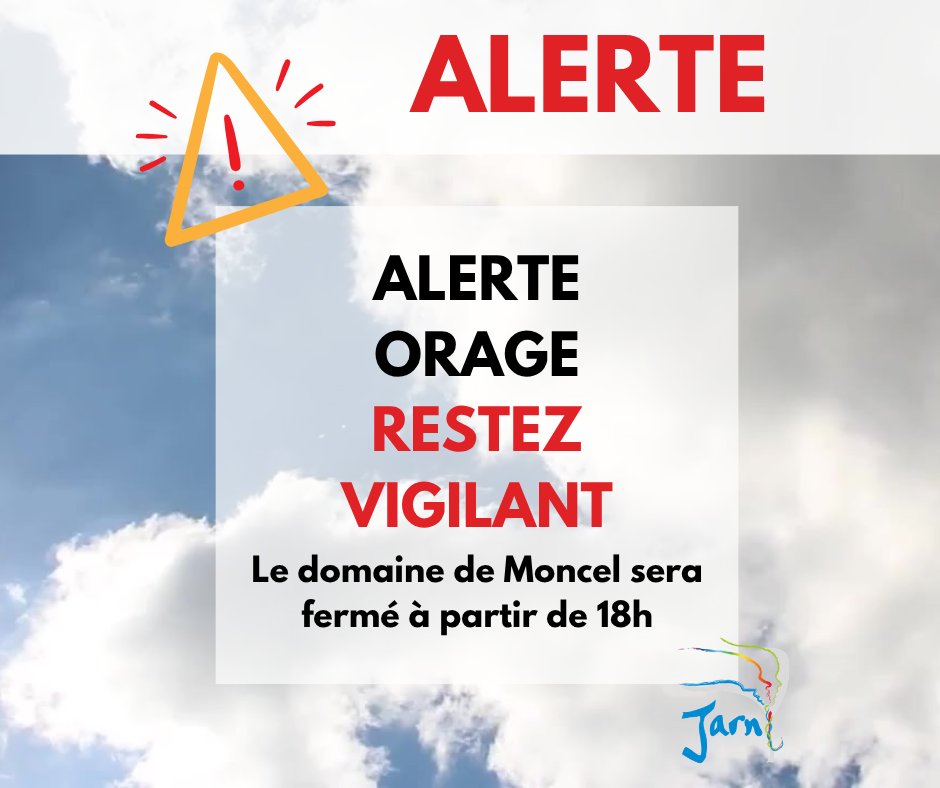 ALERTE INFO – Fermeture du Domaine de Moncel