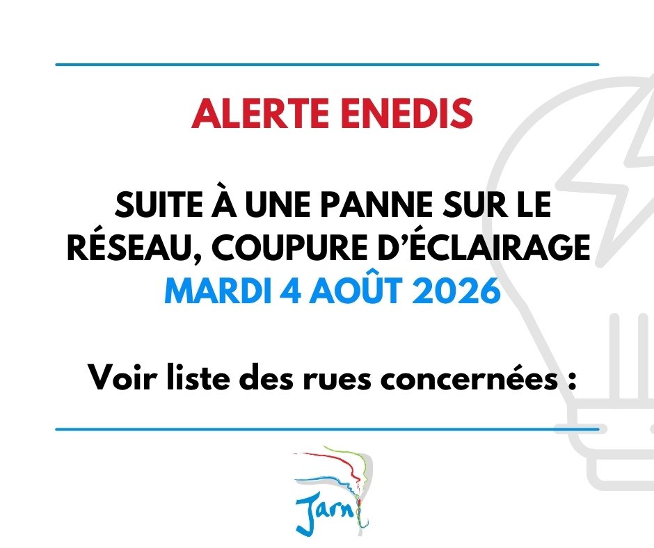 FLASH INFO – Panne d&rsquo;éclairage public