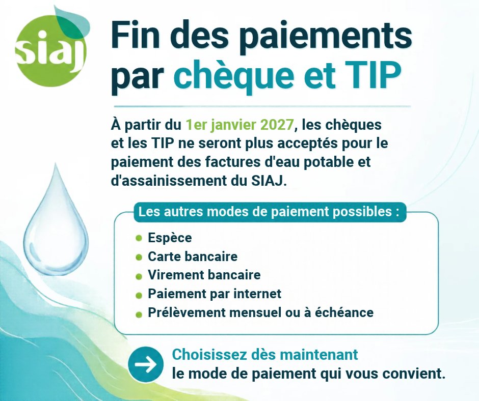 Fin des paiements par chèques et TIP